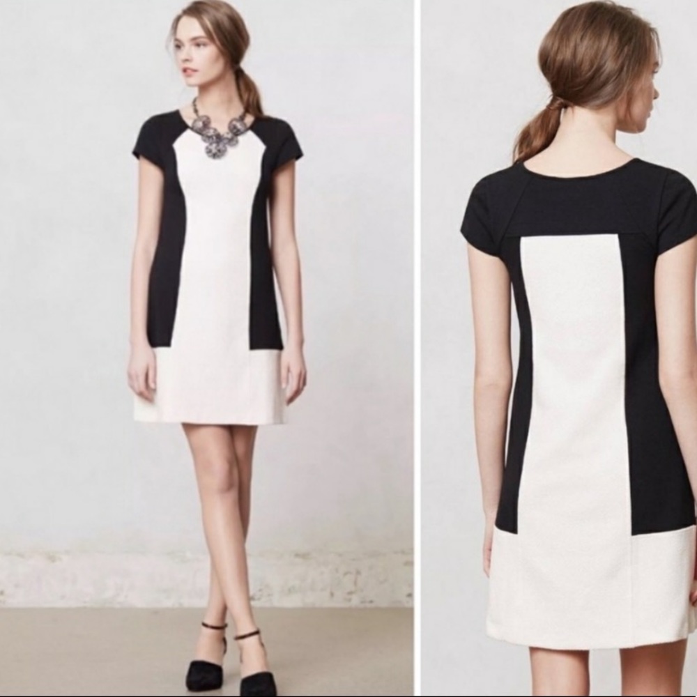 Anthropologie Maeve Corby Colorblock Pullover Shift Dress